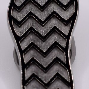 Flip Flops Blk Rhodium Pendant